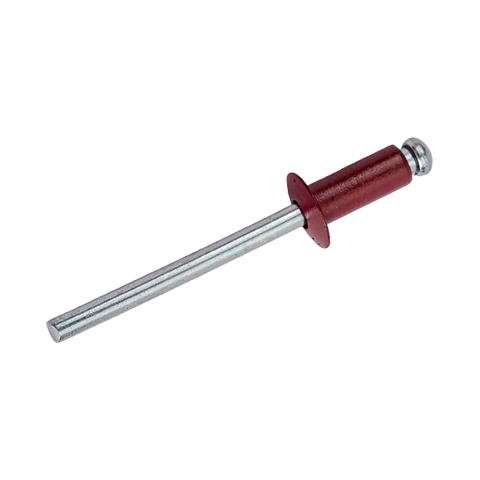 Заклепка вытяжная комбинированная RAL 3003 аллюминий-сталь 4.0х10